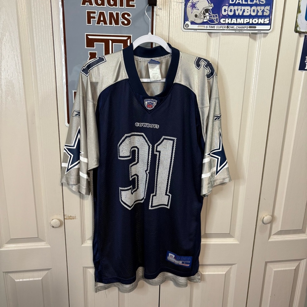Reebok Navy and Silver Men's Jersey